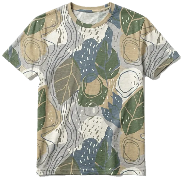 A T-shirt in the leaf print