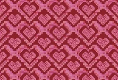 Heart Pixel Love __ Normal Scale __ Red Background __ Valentin day __ Pixels Shapes __ Fol.jpg