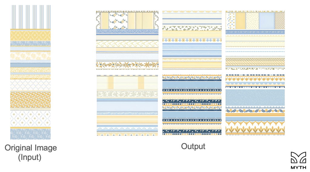 AI flower pattern generator, watercolor floral design, gouache pattern, ikat textile design, MYTH AI, AI textile design, instant pattern creation, generative AI patterns, fashion design AI, digital pattern generator